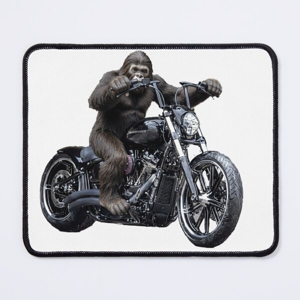 Item preview, Sasquatch (bigfoot) riding a Motorcycle designed and sold by Mia's Menagerie.