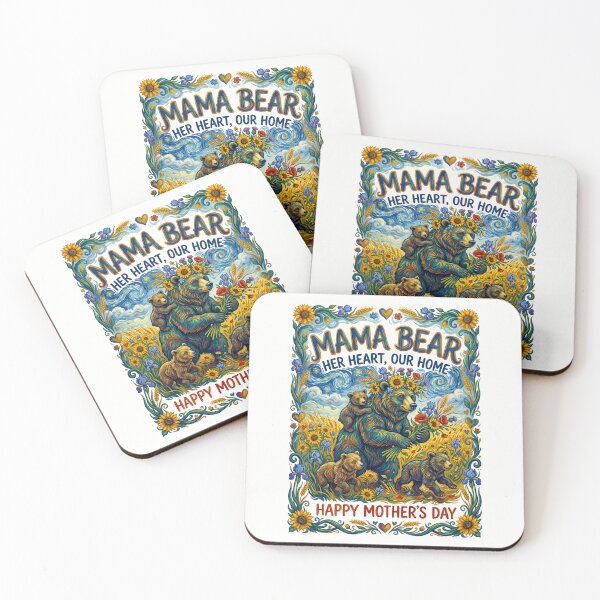 Item preview, Mama Bear Hugging Cubs Sunflower Field designed and sold by TeeARTHY.