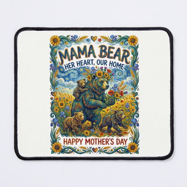 Item preview, Mama Bear Hugging Cubs Sunflower Field designed and sold by TeeARTHY.