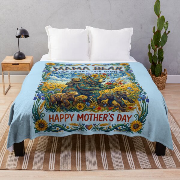 Item preview, Mama Bear Hugging Cubs Sunflower Field designed and sold by TeeARTHY.