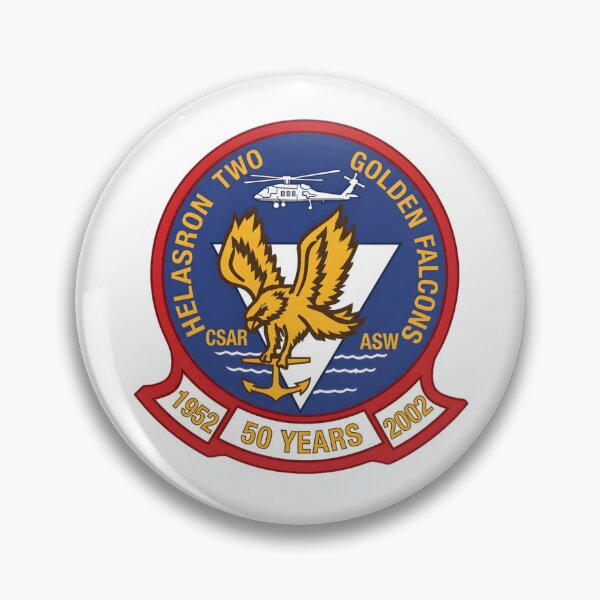 Item preview, US Navy HS-2 Golden Falcons 50th Anniversary (1952-2002) Patch designed and sold by CharlieDesings.