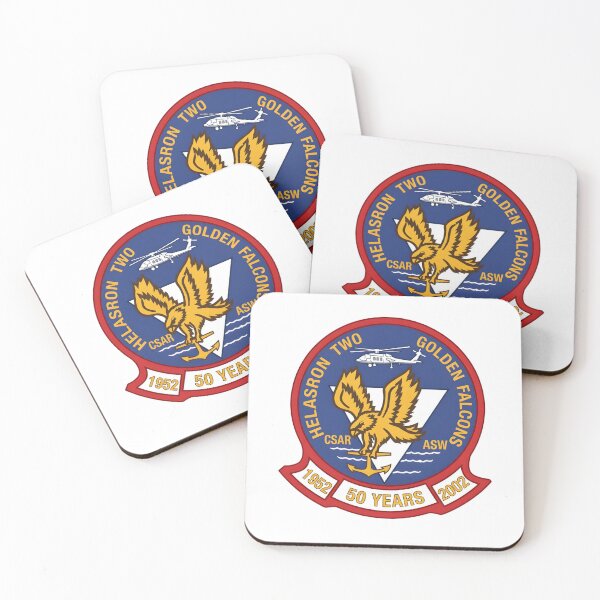 Item preview, US Navy HS-2 Golden Falcons 50th Anniversary (1952-2002) Patch designed and sold by CharlieDesings.