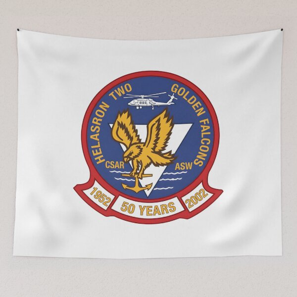 Item preview, US Navy HS-2 Golden Falcons 50th Anniversary (1952-2002) Patch designed and sold by CharlieDesings.