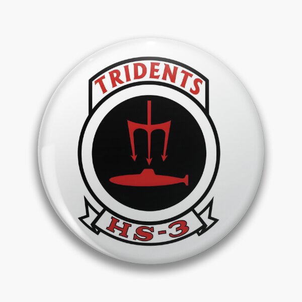 Item preview, US Navy HS-3 Tridents Helicopter Antisubmarine Squadron Patch designed and sold by CharlieDesings.