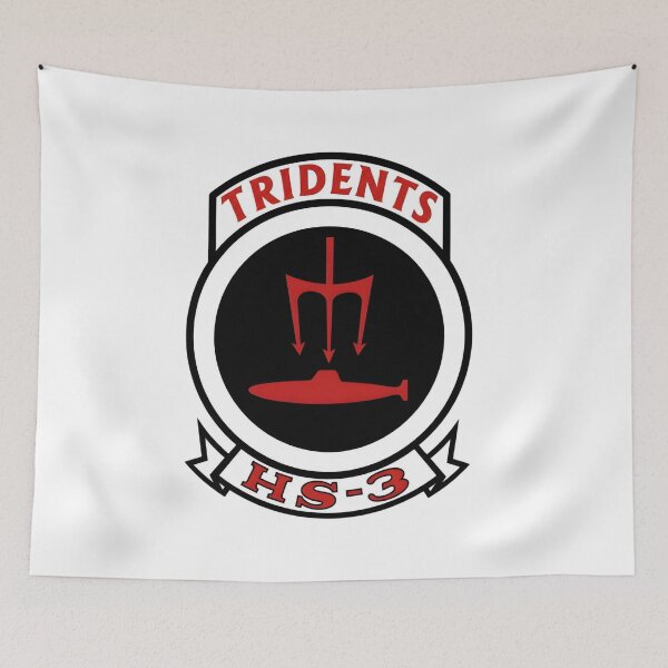 Item preview, US Navy HS-3 Tridents Helicopter Antisubmarine Squadron Patch designed and sold by CharlieDesings.