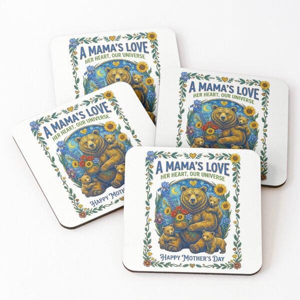 Item preview, Mother Bear Cradling Cubs Sunflower  designed and sold by TeeARTHY.