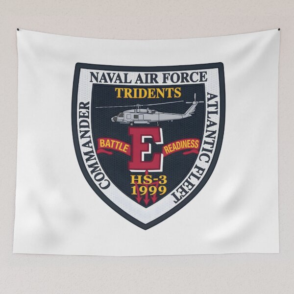 Item preview, US Navy HS-3 Tridents Battle Efficiency "E" 1999 Atlantic Fleet Patch designed and sold by CharlieDesings.