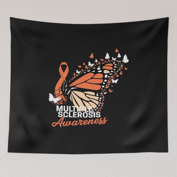 Item preview, Multiple Sclerosis Awareness Butterfly Orange Ribbon  designed and sold by ReefNight.