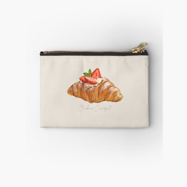 Item preview, French Bakery Pastries | Strawberry Croissant Art designed and sold by simplepaperplan.