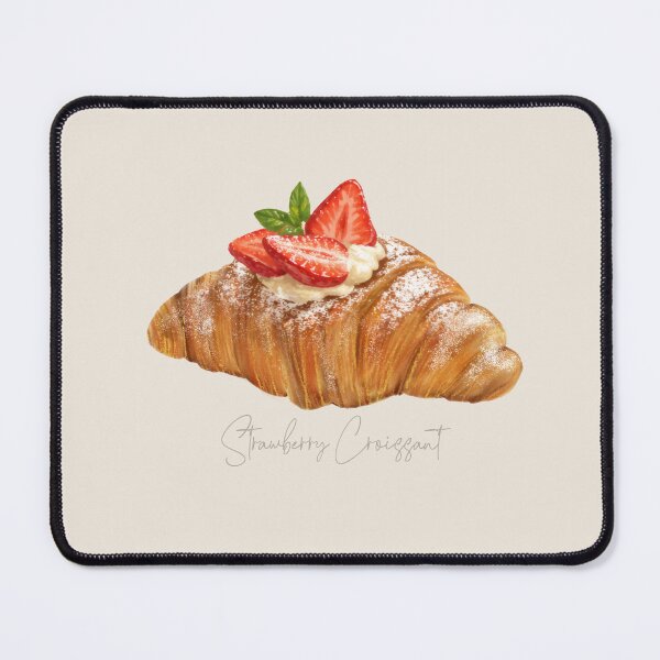 Item preview, French Bakery Pastries | Strawberry Croissant Art designed and sold by simplepaperplan.