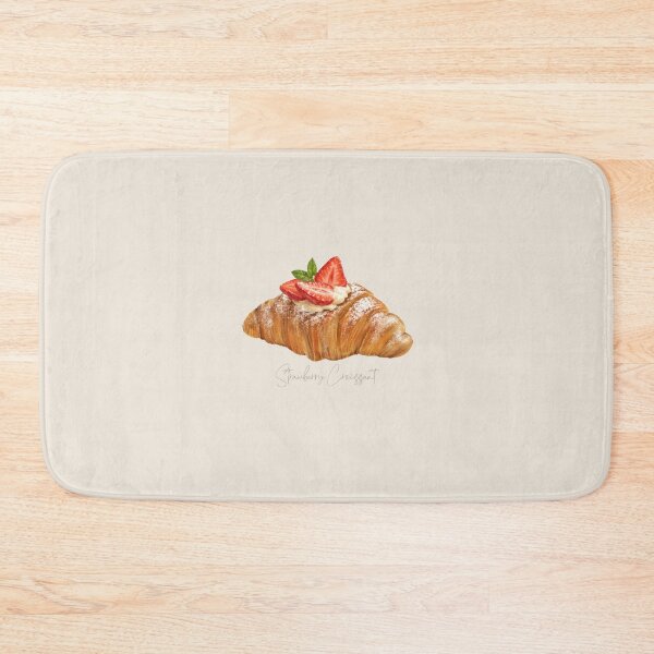 Item preview, French Bakery Pastries | Strawberry Croissant Art designed and sold by simplepaperplan.