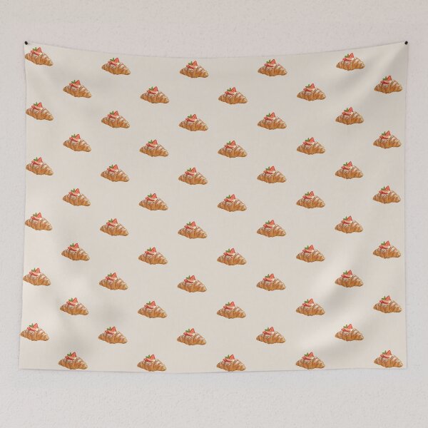 Item preview, French Bakery Pastries | Strawberry Croissant Art designed and sold by simplepaperplan.
