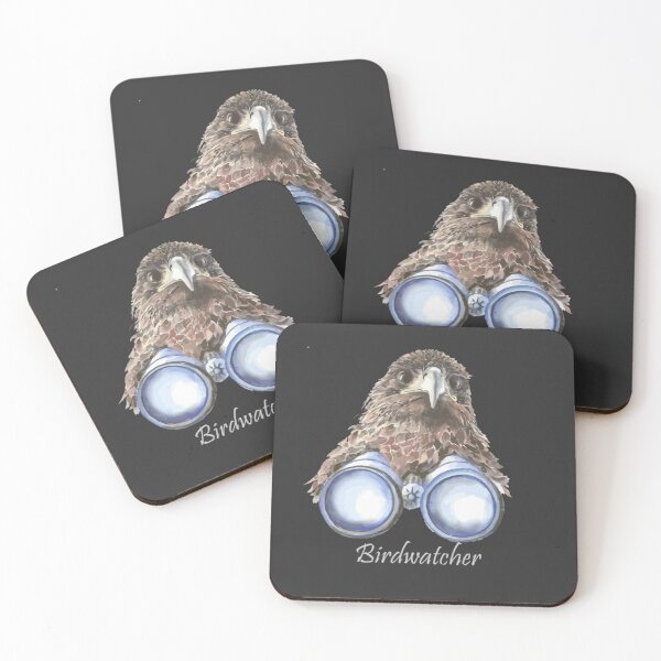 Item preview, Hawk Birdwatcher Using Binoculars designed and sold by countrymouse.