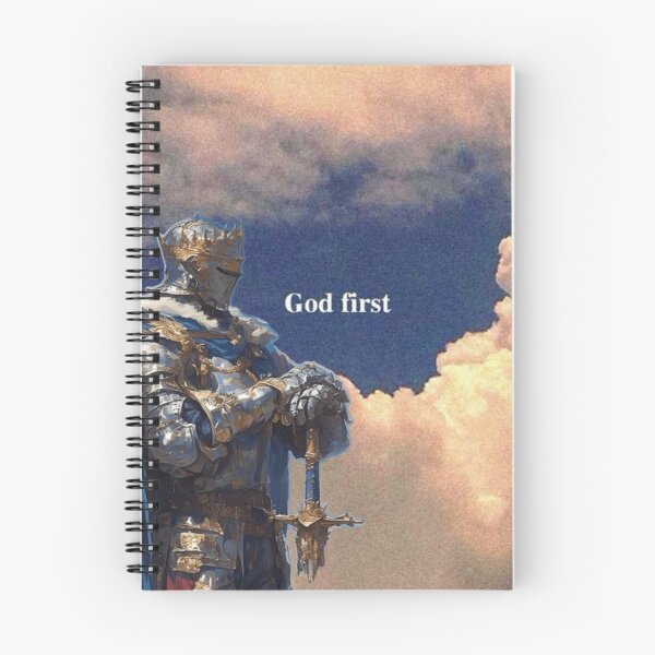 Item preview, God First Knight Aesthetic Christian Motivational Design designed and sold by Jesus-istheway.