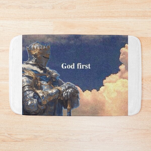 Item preview, God First Knight Aesthetic Christian Motivational Design designed and sold by Jesus-istheway.