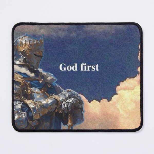 Item preview, God First Knight Aesthetic Christian Motivational Design designed and sold by Jesus-istheway.