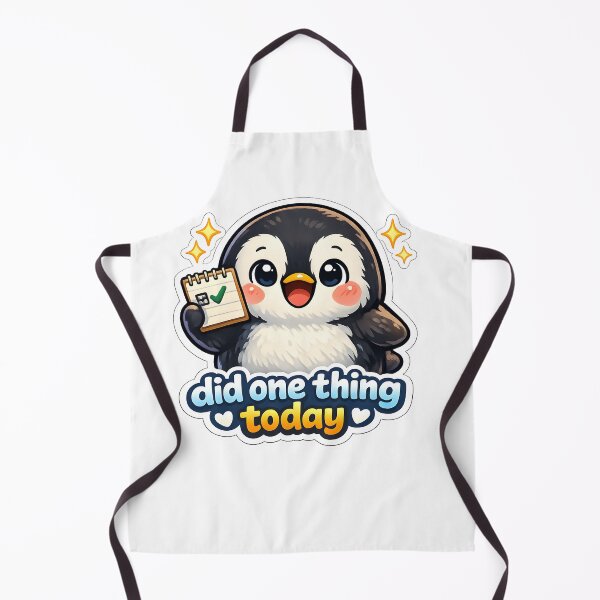 Item preview, "Did One Thing Today" | Cute Penguin Small Wins & Productivity Art designed and sold by Naviora.