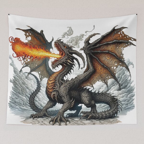 Item preview, gothic dragon designed and sold by Foxlindesigns.