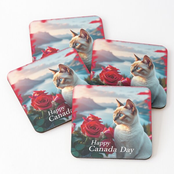 Item preview, Elegant Siamese Cat Canada Day designed and sold by Tama-sirth.