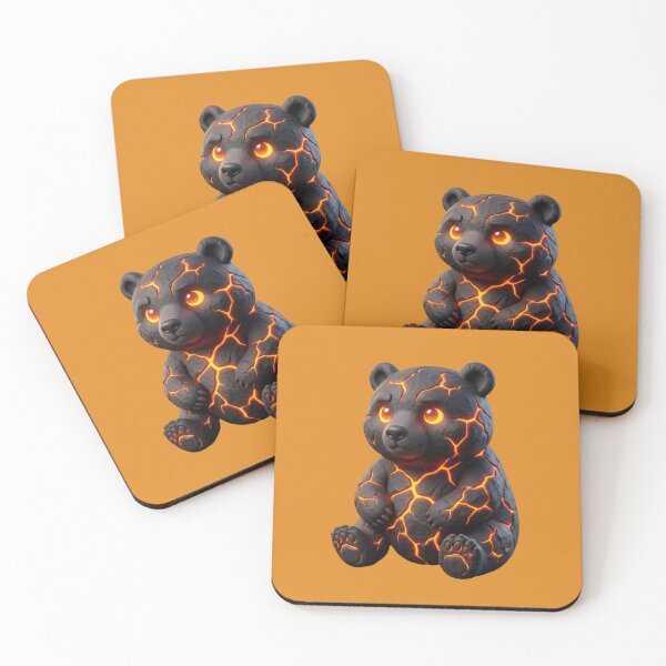 Item preview, Barnaby - The Neon Charcoal Bear Mascot Sticker designed and sold by NativeHue Oficial.