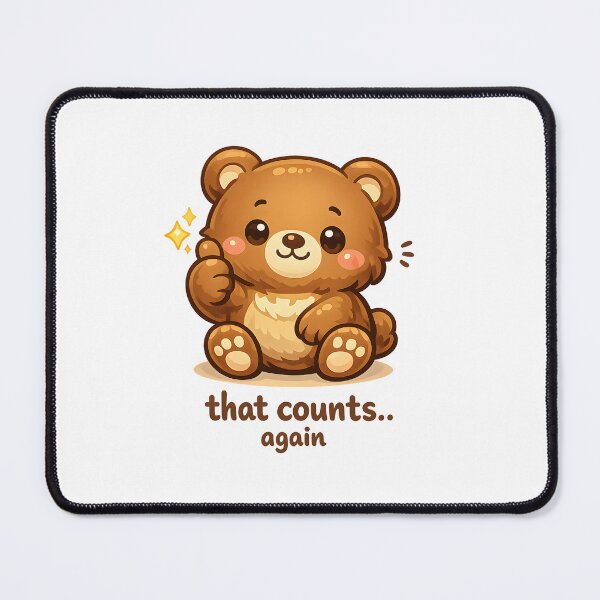 Item preview, "That Counts Again" | Cute Bear Thumbs Up & Small Wins Affirmation Art designed and sold by Naviora.