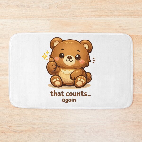 Item preview, "That Counts Again" | Cute Bear Thumbs Up & Small Wins Affirmation Art designed and sold by Naviora.