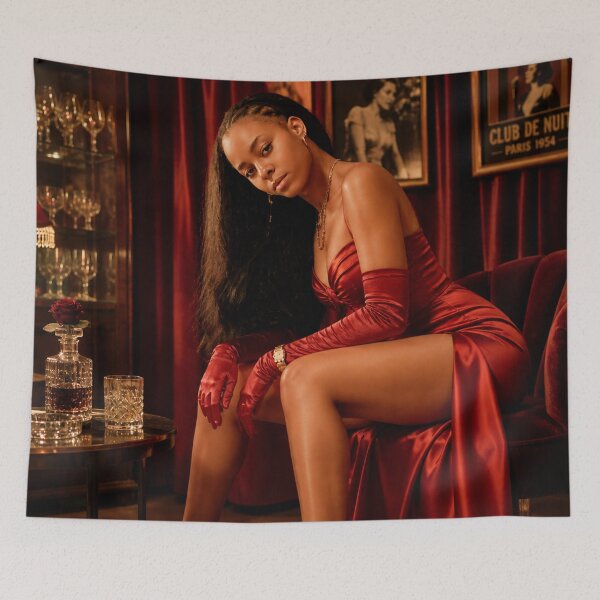 Item preview, Midnight Velvet Lounge Wall Art | Vintage Femme Fatale Portrait | Luxury Red Interior Decor designed and sold by TedKentPhoto.