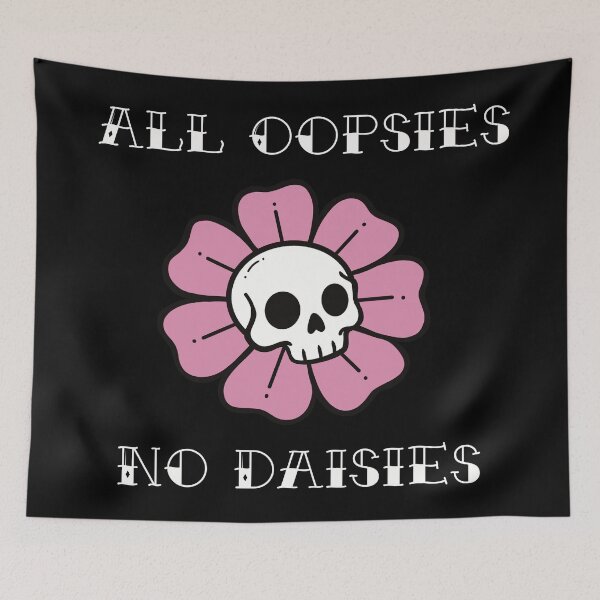 Item preview, Funny Slogan American Traditional Flower Skull designed and sold by AuroraFoxxInk.
