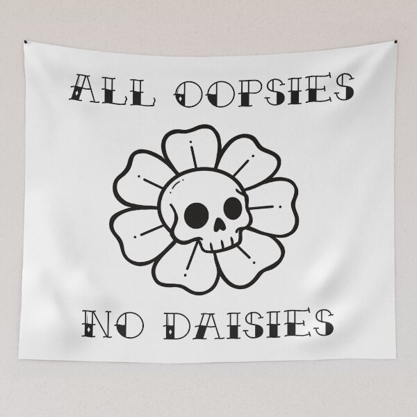 Item preview, Copy of Funny Slogan American Traditional Flower Skull designed and sold by AuroraFoxxInk.