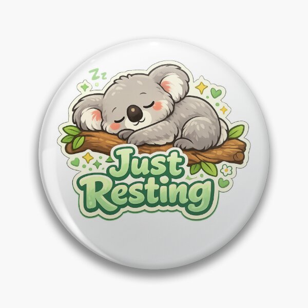 Item preview, Just Resting Koala Sticker | Cute Kawaii Chill Aesthetic designed and sold by CutePrintCorner.