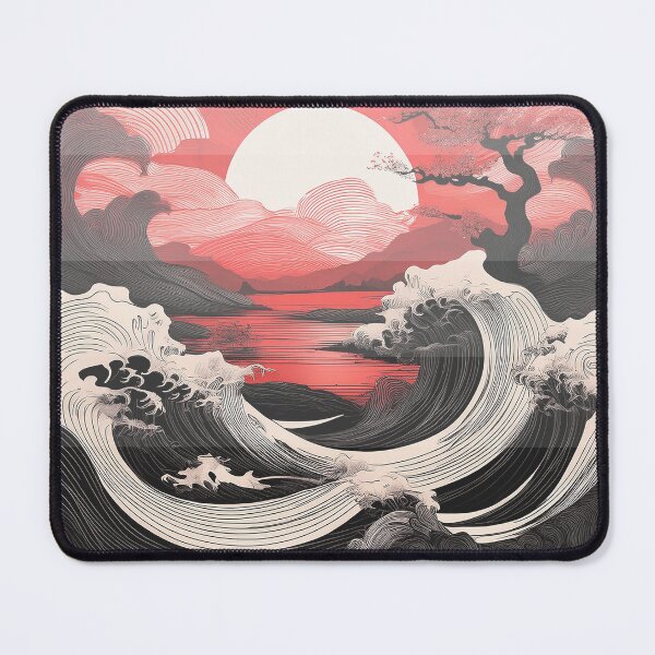 Item preview, red wave designed and sold by Foxlindesigns.