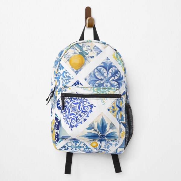 Item preview, Italian Ceramic Tile Pattern Blue Mediterranean designed and sold by Studio SoulShine.