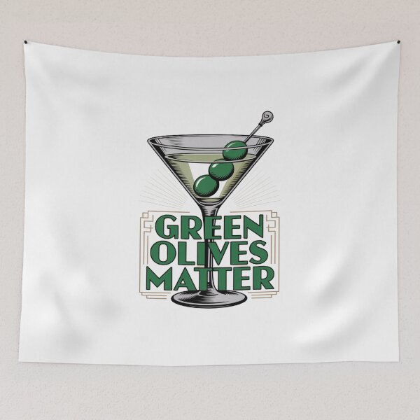 Item preview, Green Olives Matter Art Deco Design designed and sold by Peter Stawicki.