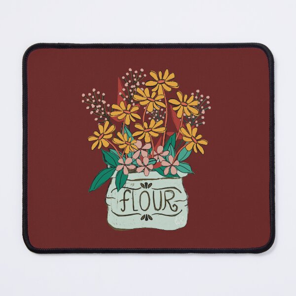 Item preview, Retro Flower Flour Jar | Vintage Flower Bouquet Art   designed and sold by khadijlloyd.