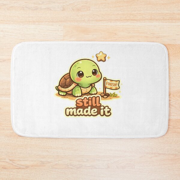 Item preview, "Still Made It" | Cute Turtle Finish Line & Small Wins Motivation Art designed and sold by Naviora.