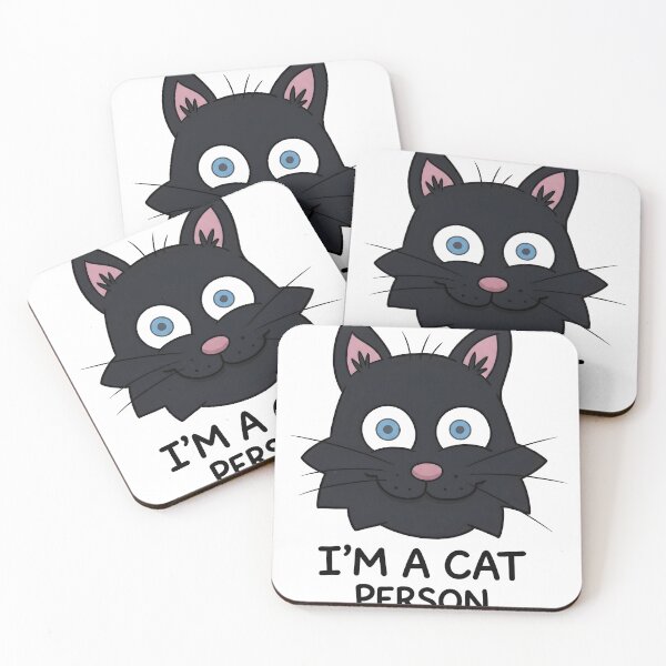 Item preview, Adorable Smiling Kitty Drawing - Simple I’m A Cat Person Design designed and sold by Murvel-Ink.