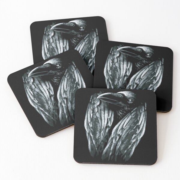 Item preview, Intense Raven Crow Monochrome Dramatic Art designed and sold by RamyGallery.