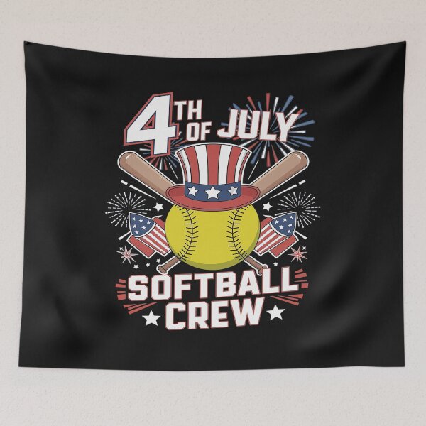 Item preview, 4th Of July Softball Crew Costume US Flag Fireworks Player  designed and sold by Ranicholasyy.