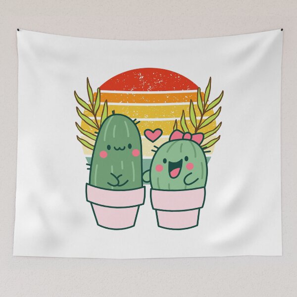 Item preview, Cute Cactus Couple designed and sold by yuki-hana.