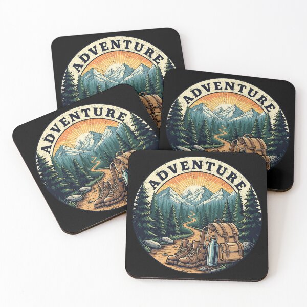 Item preview, Mountain Adventure Hiking Badge Vintage Distressed designed and sold by BluecidDesign.