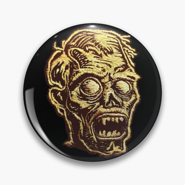 Item preview, Screaming Golden Zombie Horror Graphic Art designed and sold by RamyGallery.