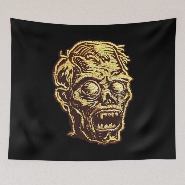 Item preview, Screaming Golden Zombie Horror Graphic Art designed and sold by RamyGallery.