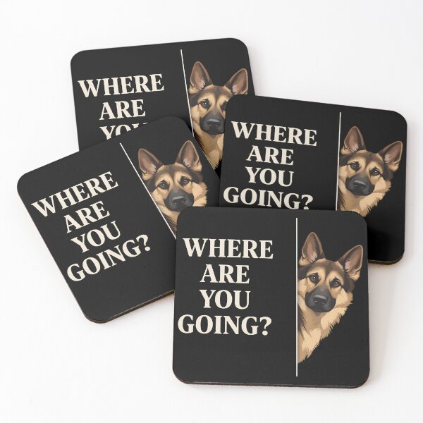 Item preview, Where Are You Going German Shepherd Dog Peeking designed and sold by OlyvieArt.