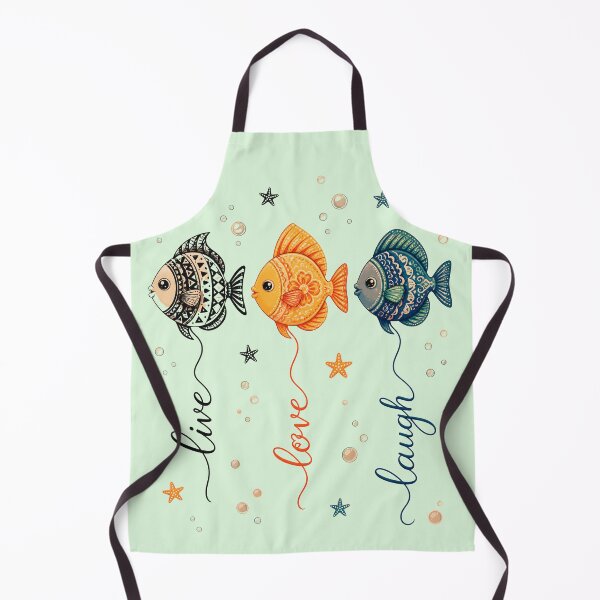 Item preview, Live Love Laugh Fish – Whimsical Ocean Life Design M22 designed and sold by M22--.