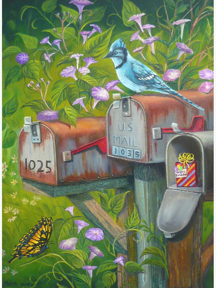 "Rural Mailboxes, Bird and Butterfly" Sticker for Sale by vseagle Redbubble