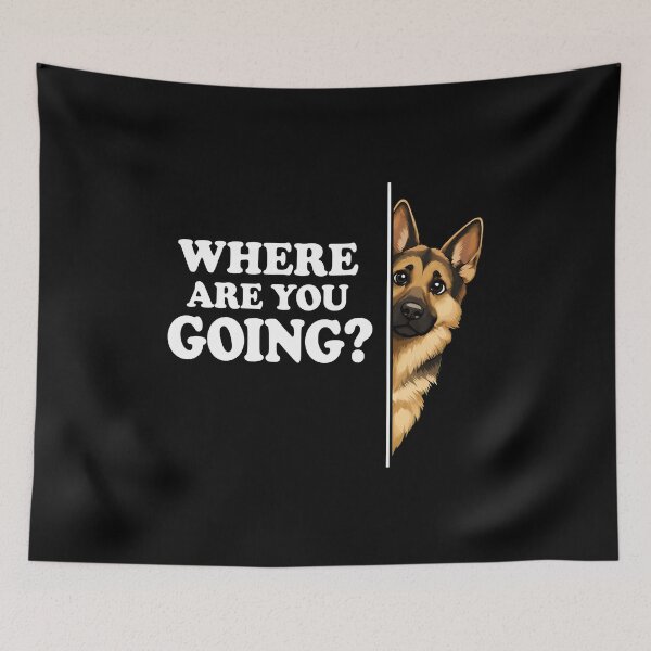 Item preview, Where Are You Going? German Shepherd Dog Shirt designed and sold by OlyvieArt.