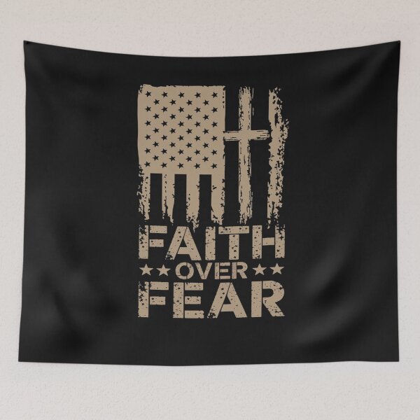 Item preview, America Pride US Flag Faith Over Fear Prayer Religious designed and sold by Sutvaomom.