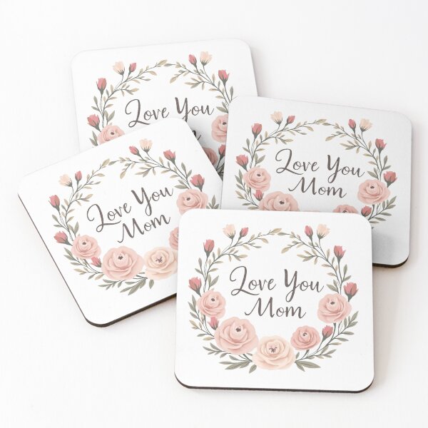 Artikelvorschau, Ich liebe dich, Mama! Elegantes Blumendesign | Muttertagsgeschenk entworfen und verkauft von M.Store.