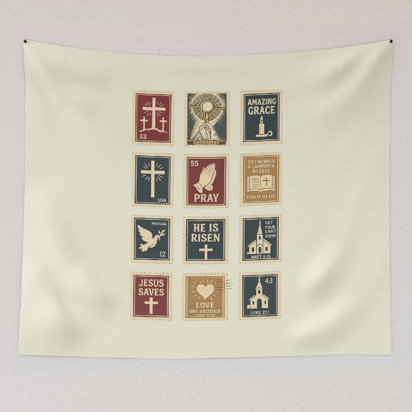 Item preview, Vintage Christian Postage Stamp Collection designed and sold by Emmafeystilo.