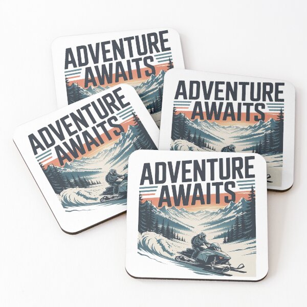 Item preview, Adventure Awaits Snowmobile Mountain Design | Winter Adventure Shirt | Outdoor Explorer Gift designed and sold by Cool-cat-art.